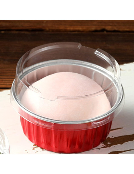 100 Ramequines Desechables DEAYOU 5oz Aluminio Rojo 100 Ramequines Desechables DEAYOU 5oz Aluminio Rojo