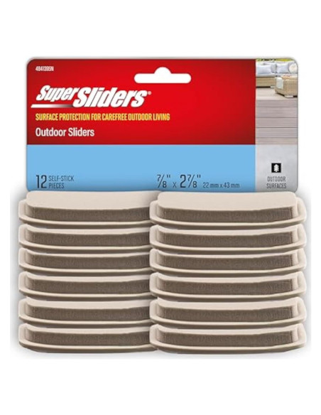 Deslizadores Autoadhesivos Waxman 2.2 x 7.3 cm Beige (12 Pzs) Deslizadores Autoadhesivos Waxman 2.2 x 7.3 cm Beige (12 Pzs)