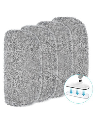LOVECO 4 Almohadillas de Vapor Reemplazo Microfibra 31.5x15cm
