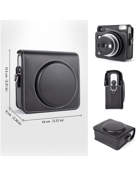 Funda Protectora de Cuero PU para Fujifilm Instax SQ40 - Negra Funda Protectora de Cuero PU para Fujifilm Instax SQ40 - Negra