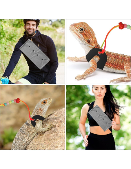 Transportador para Reptiles CUXFLS con Correa de Cuero Negro Transportador para Reptiles CUXFLS con Correa de Cuero Negro