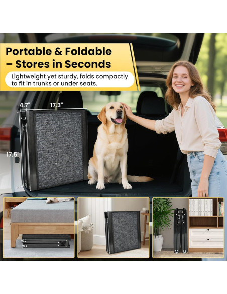 Rampa Plegable para Perros YOOKESEN 160x44 cm Antideslizante Rampa Plegable para Perros YOOKESEN 160x44 cm Antideslizante
