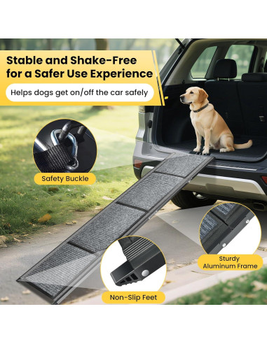 Rampa Plegable para Perros YOOKESEN 160x44 cm Antideslizante