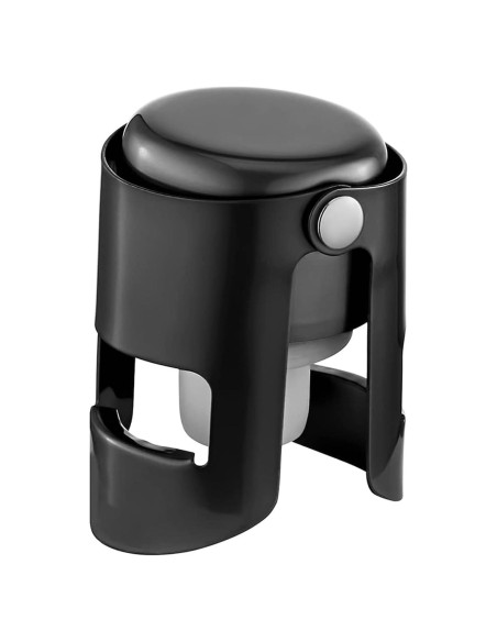 Tapones para Champagne Acero Inoxidable y Silicona 1 Paquete Negro Tapones para Champagne Acero Inoxidable y Silicona 1 Paquete Negro