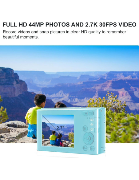 Cámara Digital KLIOMAX KL44MP 44MP FHD 1080P Azul Compacta Cámara Digital KLIOMAX KL44MP 44MP FHD 1080P Azul Compacta