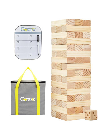 Torre de Caída Gigante Gorock 57 Pcs - Juego Familiar al Aire Libre
