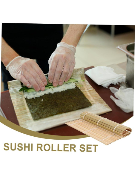 Esteras de Bambú para Sushi Kichvoe 14x14 cm - Kit DIY Esteras de Bambú para Sushi Kichvoe 14x14 cm - Kit DIY