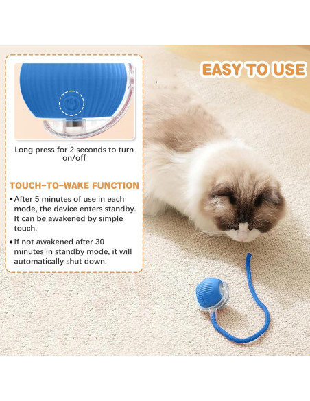 Juguete Interactivo para Gatos NONENDU Azul 360 Recargable Juguete Interactivo para Gatos NONENDU Azul 360 Recargable