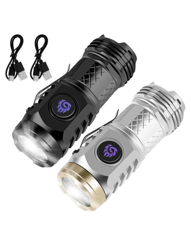 Mini Linterna LED NEMTMCUA 5 Modos Impermeable IPX4 8.2cm