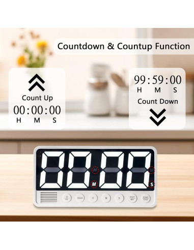 Temporizador Digital de Cocina MOSTRUST 7.1" LED Recargable