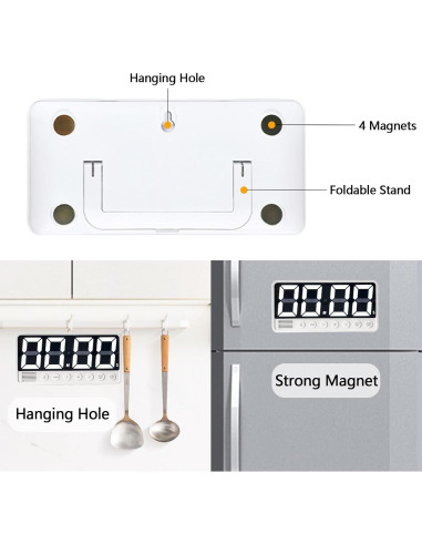Temporizador Digital de Cocina MOSTRUST 7.1" LED Recargable
