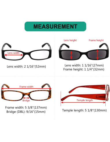 Eyekepper 10 Paquete Gafas de Lectura y Sol para Mujeres +1.00