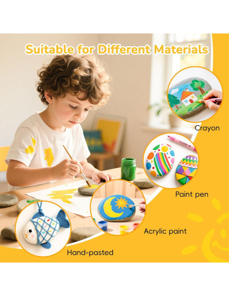 Rocas de Río para Pintar Simetufy 20 PCS 8.4-11.4 cm DIY Rocas de Río para Pintar Simetufy 20 PCS 8.4-11.4 cm DIY