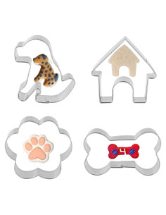 Cortador de Galletas Hueso ANCKNE Acero Inoxidable 4 Piezas