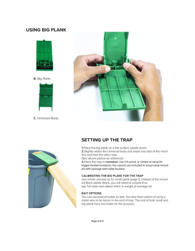 Trampa para Ratas y Ratones PLANKYPRO - 2 Tableros Intercambiables