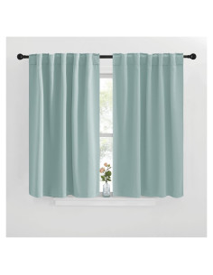 Cortinas Blackout NICETOWN Aqua Azul 73.66x76.2 cm - Juego de 2