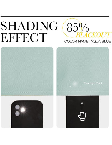 Cortinas Blackout NICETOWN Aqua Azul 73.66x76.2 cm - Juego de 2