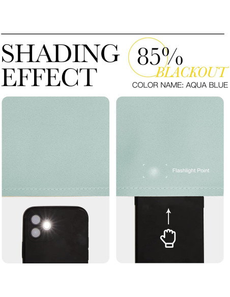 Cortinas Blackout NICETOWN Aqua Azul 73.66x76.2 cm - Juego de 2 Cortinas Blackout NICETOWN Aqua Azul 73.66x76.2 cm - Juego de 2