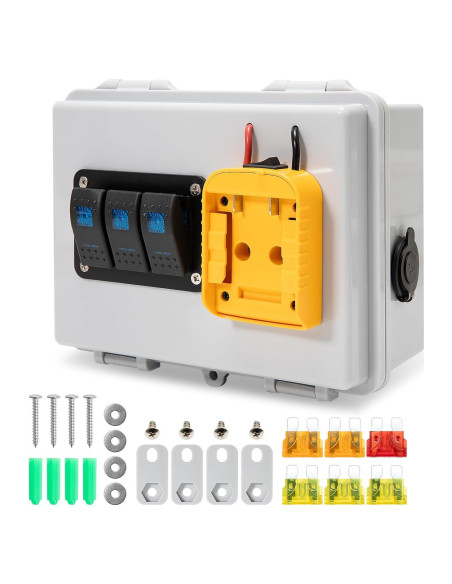 Caja de Distribución de Energía Zelvoro para Batería DeWalt 20V Caja de Distribución de Energía Zelvoro para Batería DeWalt 20V