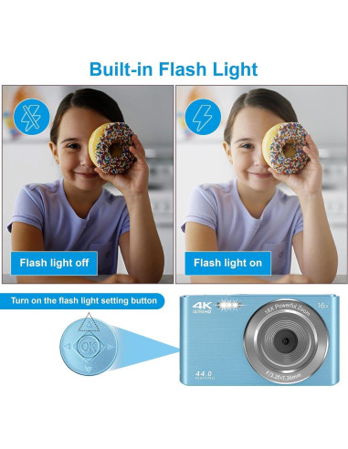 Cámara Digital KLIOMAX KL44MP 44MP FHD 1080P Azul Compacta