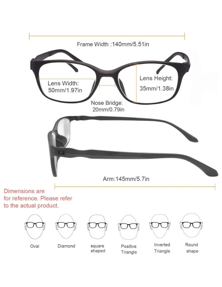 Gafas de Distancia Miopía Unisex LJIMI - Lentes UV400 Gafas de Distancia Miopía Unisex LJIMI - Lentes UV400
