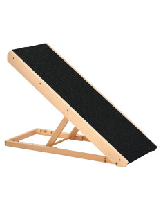 Rampa Elevada para Mascotas PawHut Plegable Ajustable 90 cm