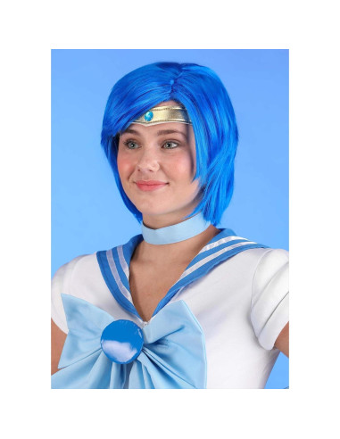 Peluca Sailor Mercury Fun Costumes para Adultos Estándar