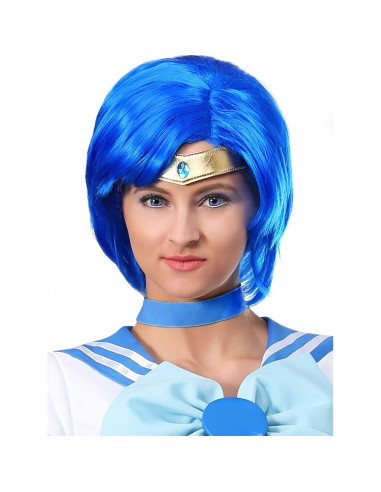 Peluca Sailor Mercury Fun Costumes para Adultos Estándar