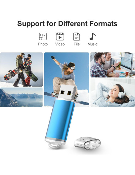 10 Unidades USB 2.0 RAOYI 1GB Memoria Flash Azul 10 Unidades USB 2.0 RAOYI 1GB Memoria Flash Azul