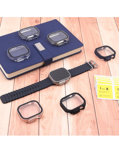 Paquete de 6 fundas para Apple Watch Ultra 49mm con protector