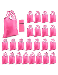Bolsas de Compras Reutilizables Silkfly 24 Pcs Rosa 40.64x38.1 cm