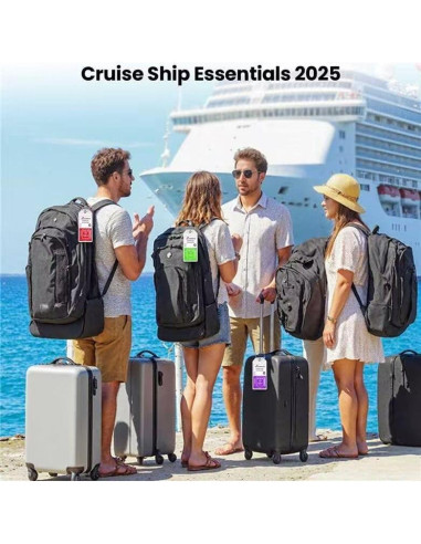 6 Etiquetas de Equipaje Transparentes HONIZER para Cruceros