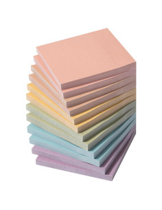 Notas Adhesivas Pastel Mr. Pen 7.62 cm x 7.62 cm - 12 Blocs