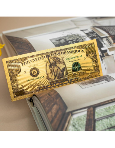 5 Marcadores de Libros de Billete de Un Millón Oro Vital Goods