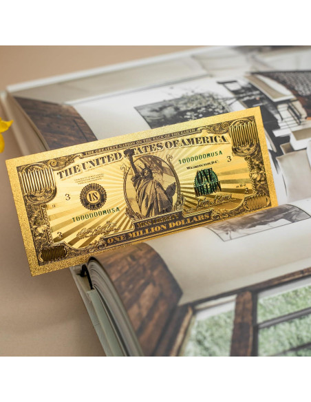 5 Marcadores de Libros de Billete de Un Millón Oro Vital Goods 5 Marcadores de Libros de Billete de Un Millón Oro Vital Goods