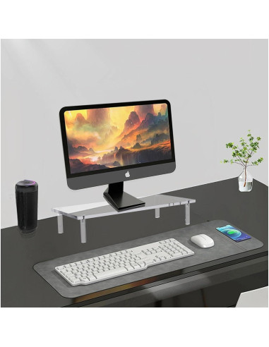 Soporte de Monitor Acrílico Jusalpha 10mm - 36.83x22.86x8.64cm