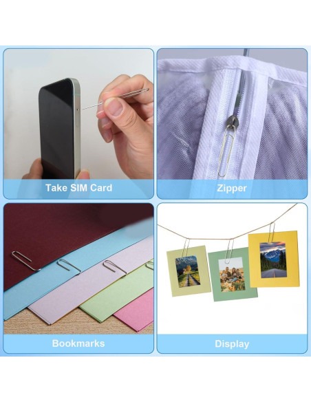 Clips de Papel y Carpeta LyBlissor 240 PCS Variados Clips de Papel y Carpeta LyBlissor 240 PCS Variados