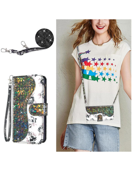 Funda Flip Dibosom para Cricket Ovation Negra con Soporte y Tarjetero Funda Flip Dibosom para Cricket Ovation Negra con Soporte y Tarjetero