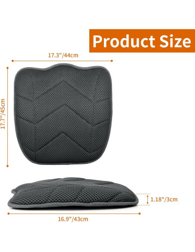 Cojín de Asiento para Automóvil Anysiny Malla 3D Antideslizante