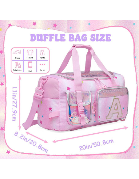 Bolsa de viaje Oruiji para niñas 50.8x27.9x20.3 cm rosa Bolsa de viaje Oruiji para niñas 50.8x27.9x20.3 cm rosa