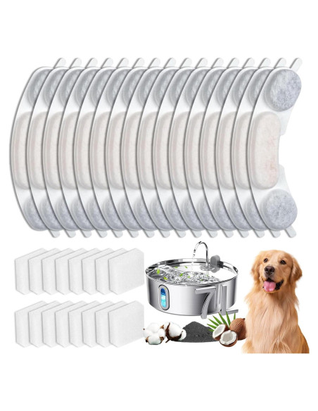 16 Filtros de Reemplazo para Fuente de Agua Smartoo 7L 16 Filtros de Reemplazo para Fuente de Agua Smartoo 7L
