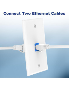 Placa de Pared Ethernet VCE 1 Puerto Cat6 Azul - Paquete de 2 2