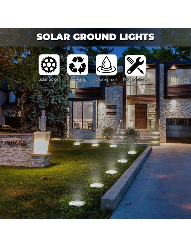 Luces Solares Exteriores 12 Paquete IP65 Yiwu Jufeng Luz Blanca