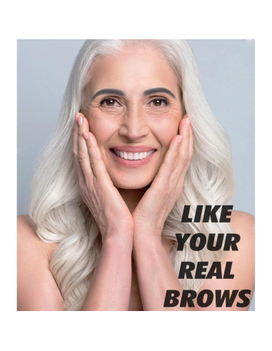 Lápiz de Cejas Impermeable Yfulfill Gris 0.5mm Doble Extremo