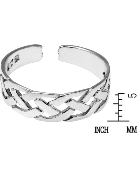 Anillo de Dedo AeraVida Nudo Celta Ajustable Plata .925 Anillo de Dedo AeraVida Nudo Celta Ajustable Plata .925
