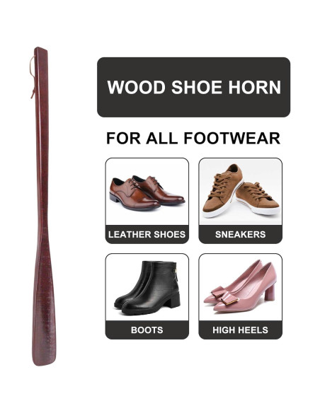 Cuerno de zapato de madera Earl Diamond 54 cm para ancianos Cuerno de zapato de madera Earl Diamond 54 cm para ancianos