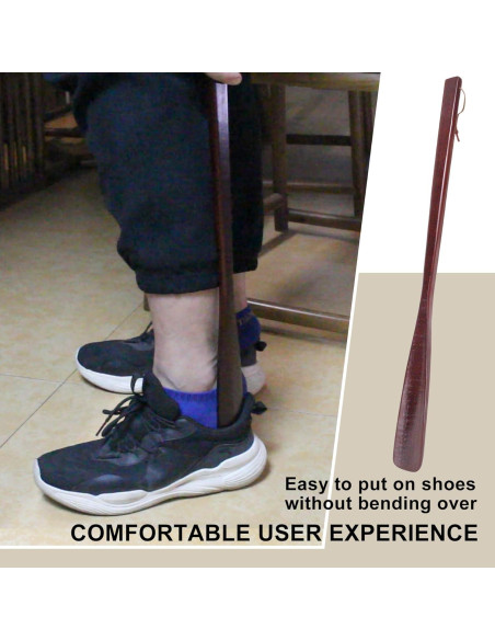 Cuerno de zapato de madera Earl Diamond 54 cm para ancianos Cuerno de zapato de madera Earl Diamond 54 cm para ancianos