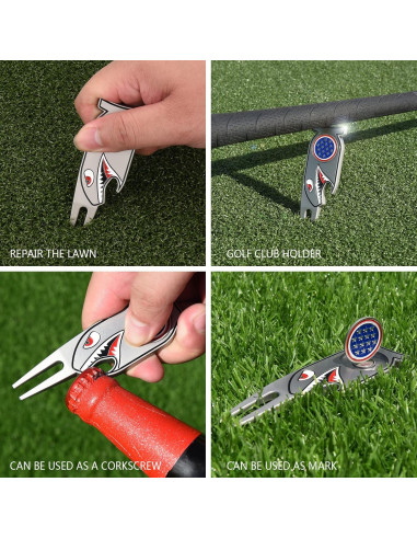 Herramienta 4-en-1 Craftsman Golf - Reparador de Divots, Abrebotellas, Marcador