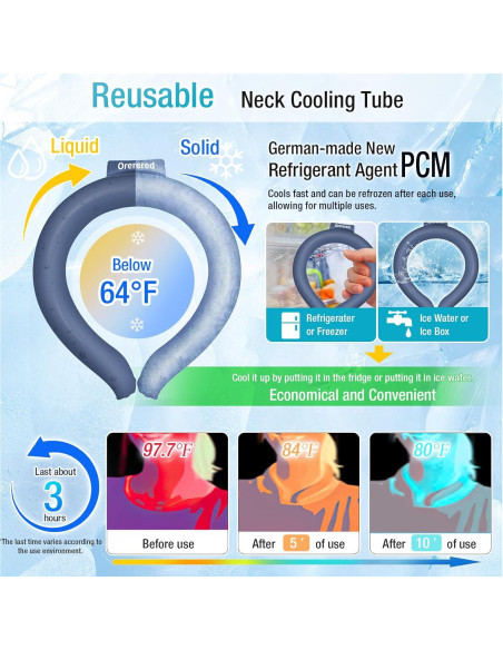 Tubo de Enfriamiento para Cuello Orerered L Marino 70% Gel Tubo de Enfriamiento para Cuello Orerered L Marino 70% Gel