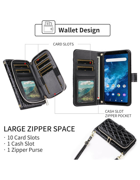 Funda de Cartera Furiet para Cricket Icon 2 y AT&T Fusion Z Funda de Cartera Furiet para Cricket Icon 2 y AT&T Fusion Z